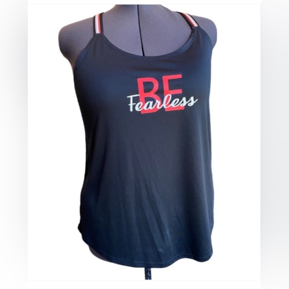 Zone Pro Black Sleeveless Tank Top with Unique Striped Straps